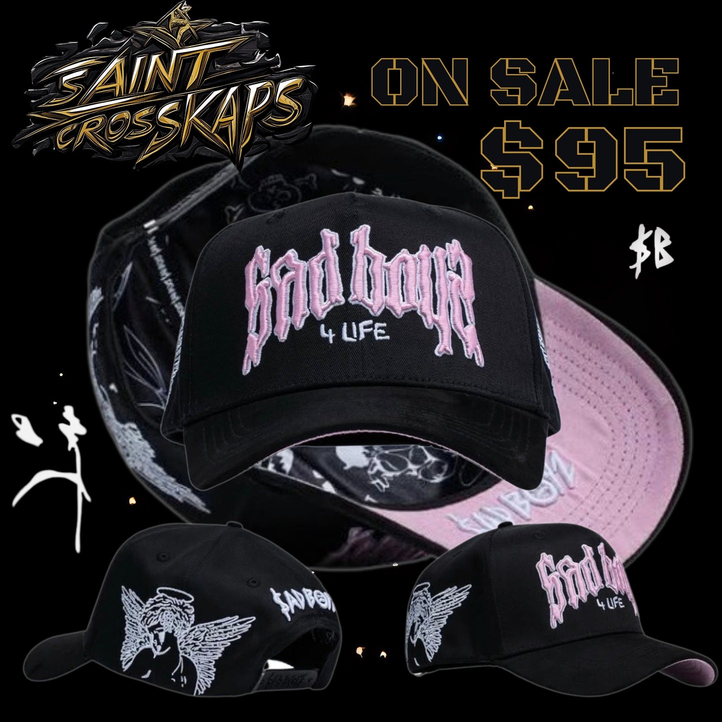 SADBOYZ Junior H BDAY Triple‑Threat Box (3 Hats + Collector Box)